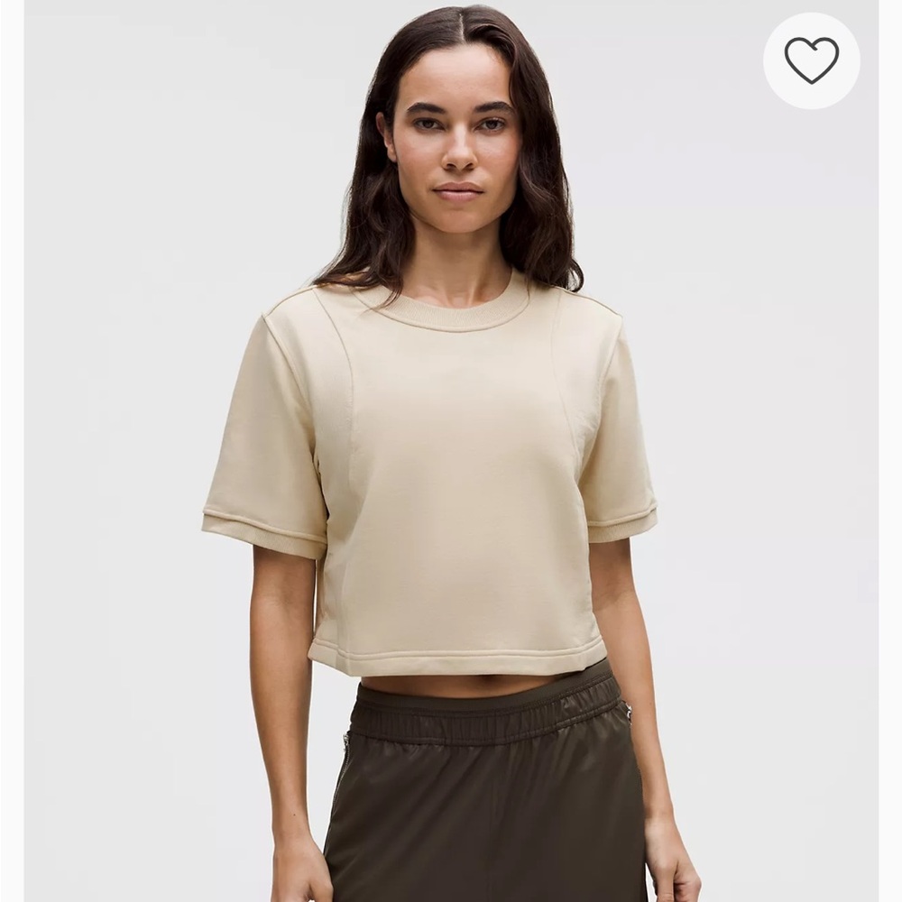Lululemon Cotton French Terry + Swift T-Shirt Natural Ivory Beige 6